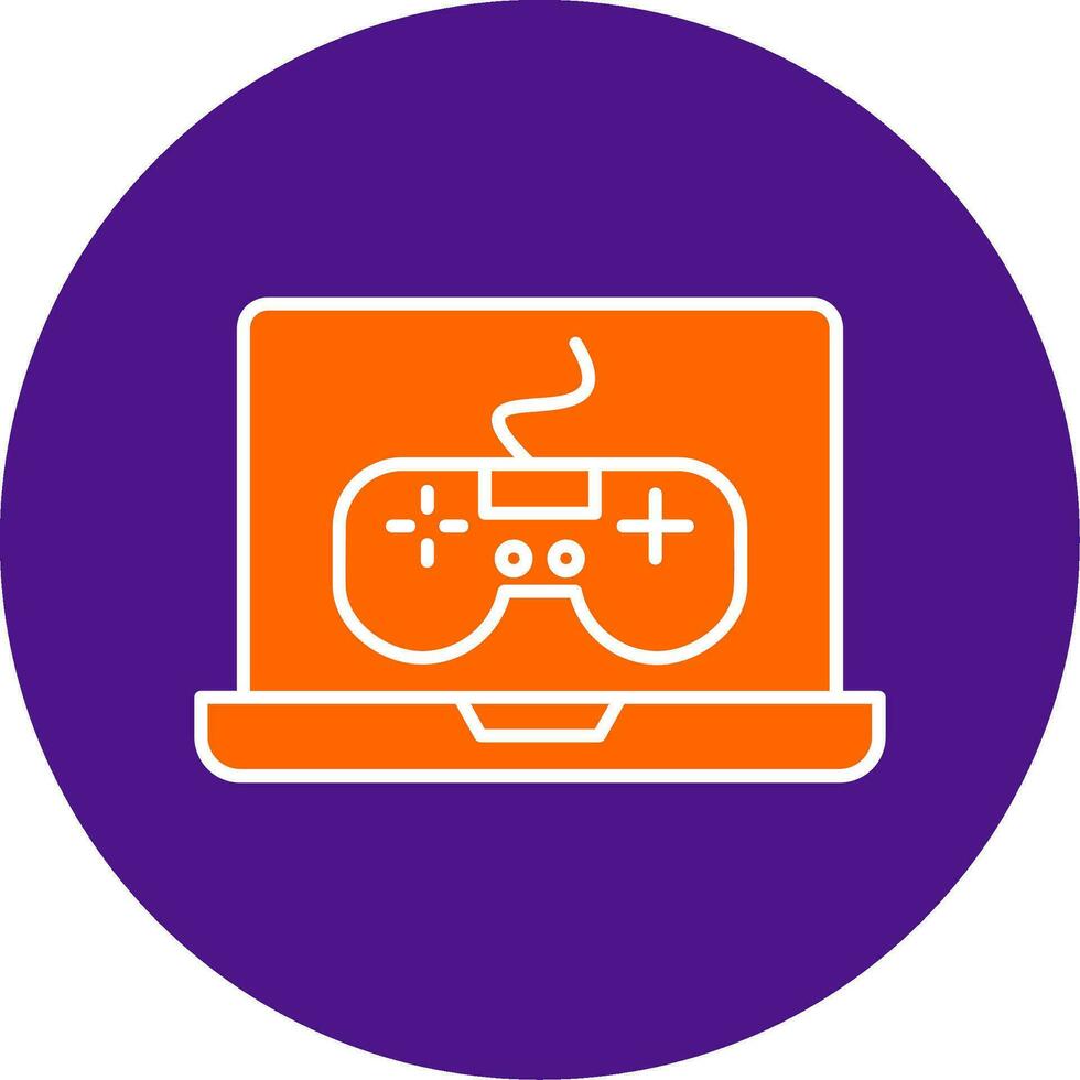 Videogame Line Filled Circle Icon vector