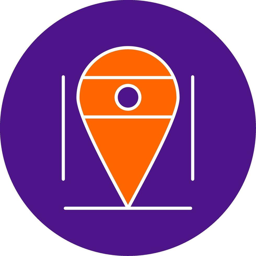 Location Line Filled Circle Icon vector