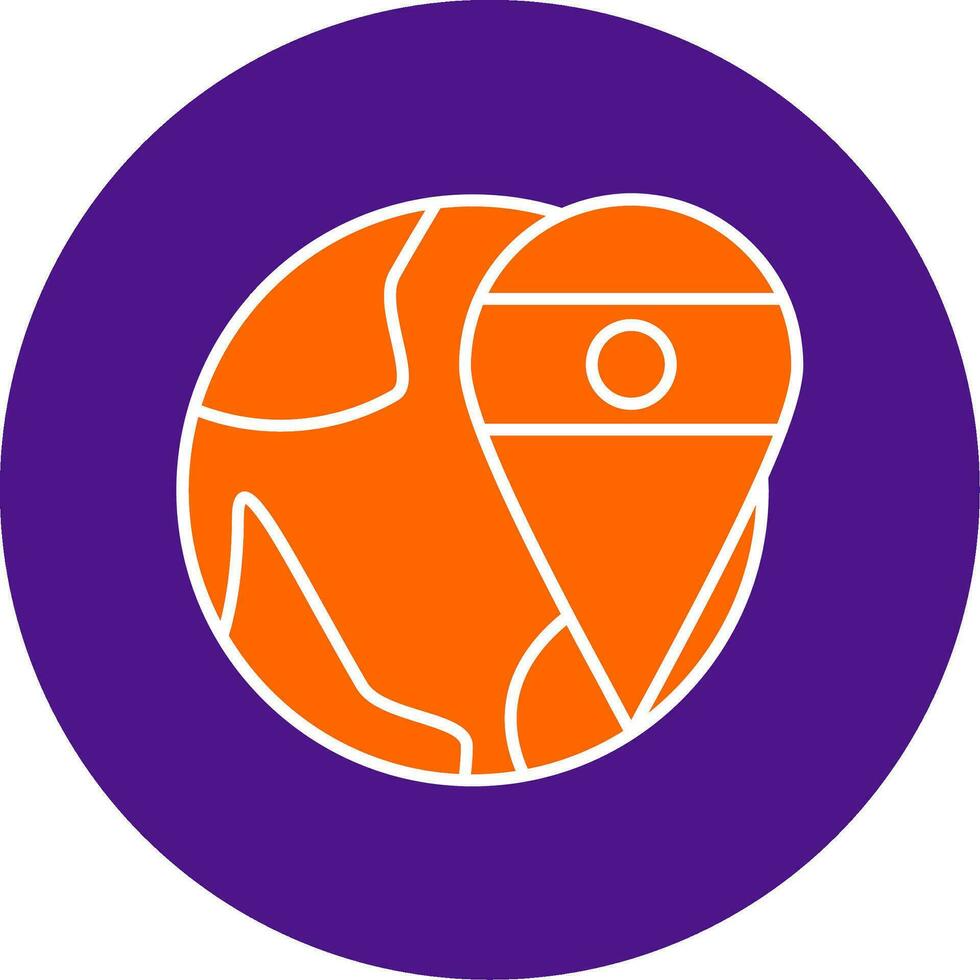 Location Line Filled Circle Icon vector