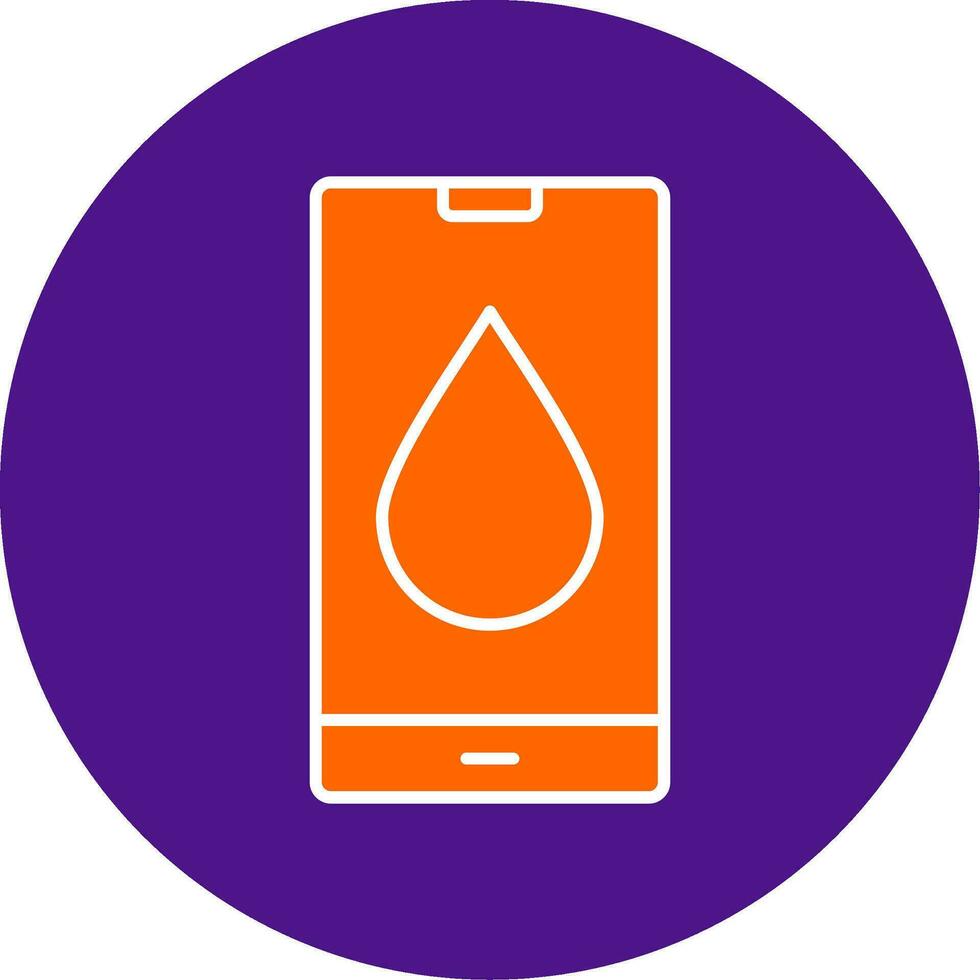 Water Drop Line Filled Circle Icon vector
