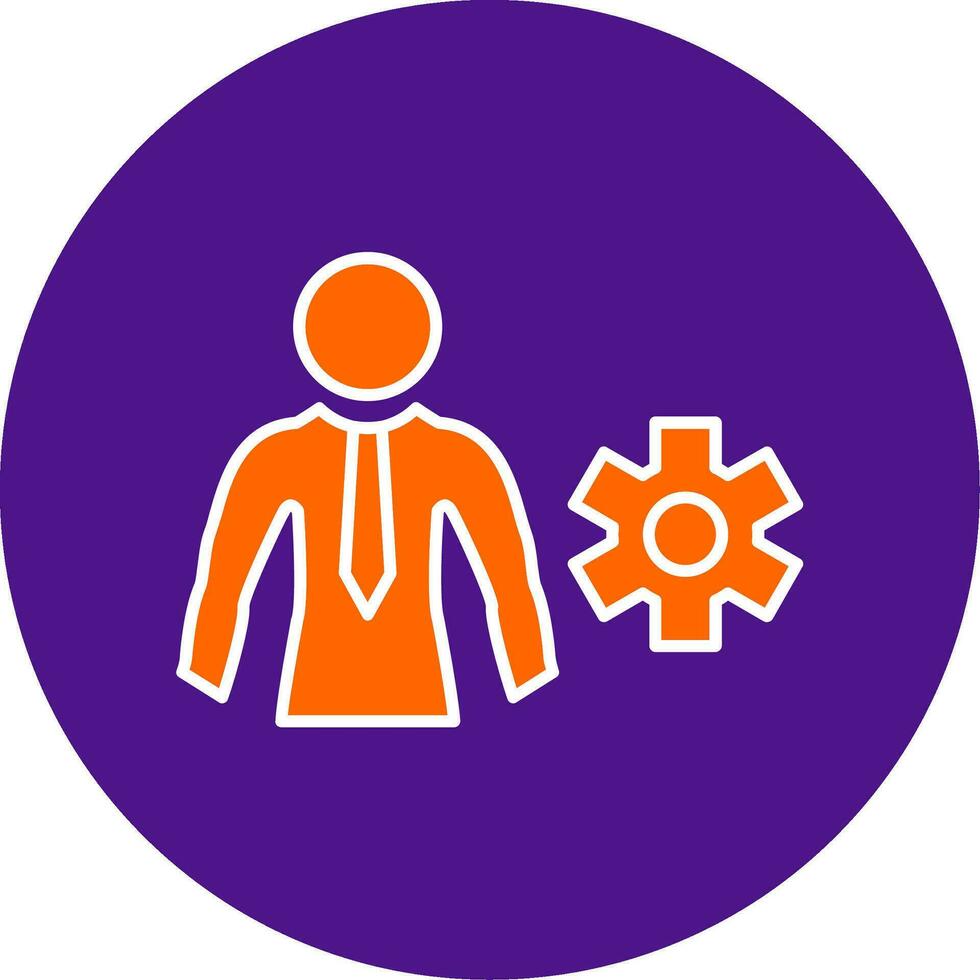 Businessman Line Filled Circle Icon vector