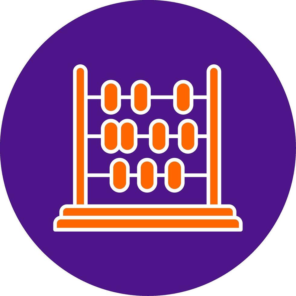 Abacus Line Filled Circle Icon vector