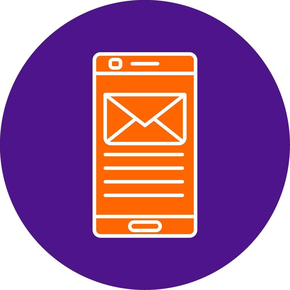 Email Line Filled Circle Icon vector