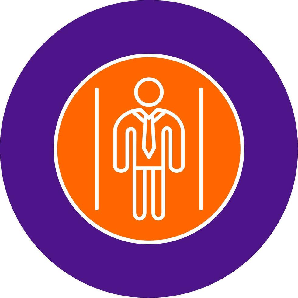 Business People Line Filled Circle Icon vector