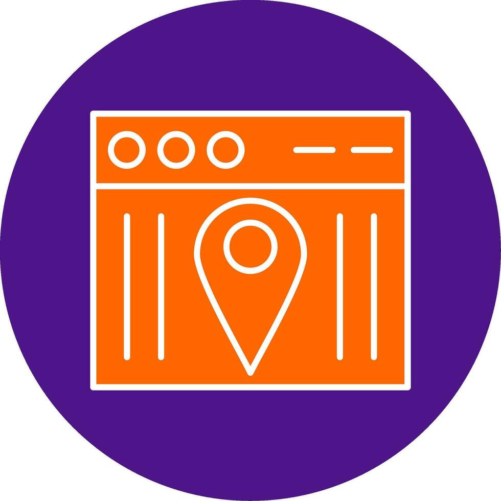 Web Line Filled Circle Icon vector