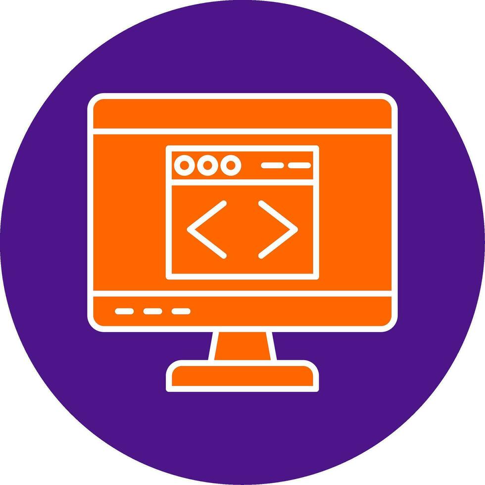 Web Line Filled Circle Icon vector