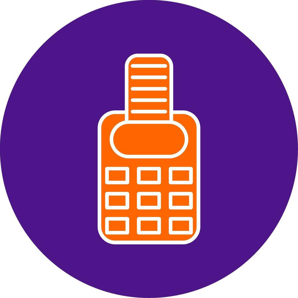 Point Of Service Line Filled Circle Icon vector