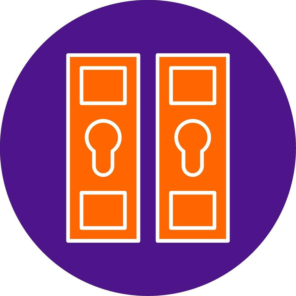 Locker Line Filled Circle Icon vector