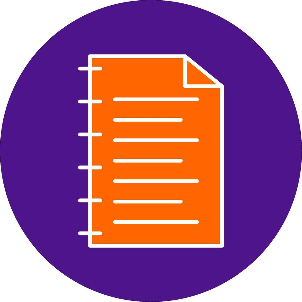 Notebook Line Filled Circle Icon vector