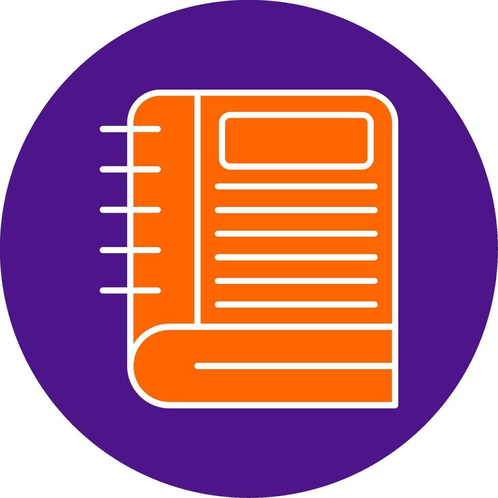 Notebook Line Filled Circle Icon vector