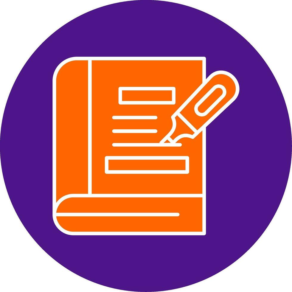 Highlighter Line Filled Circle Icon vector