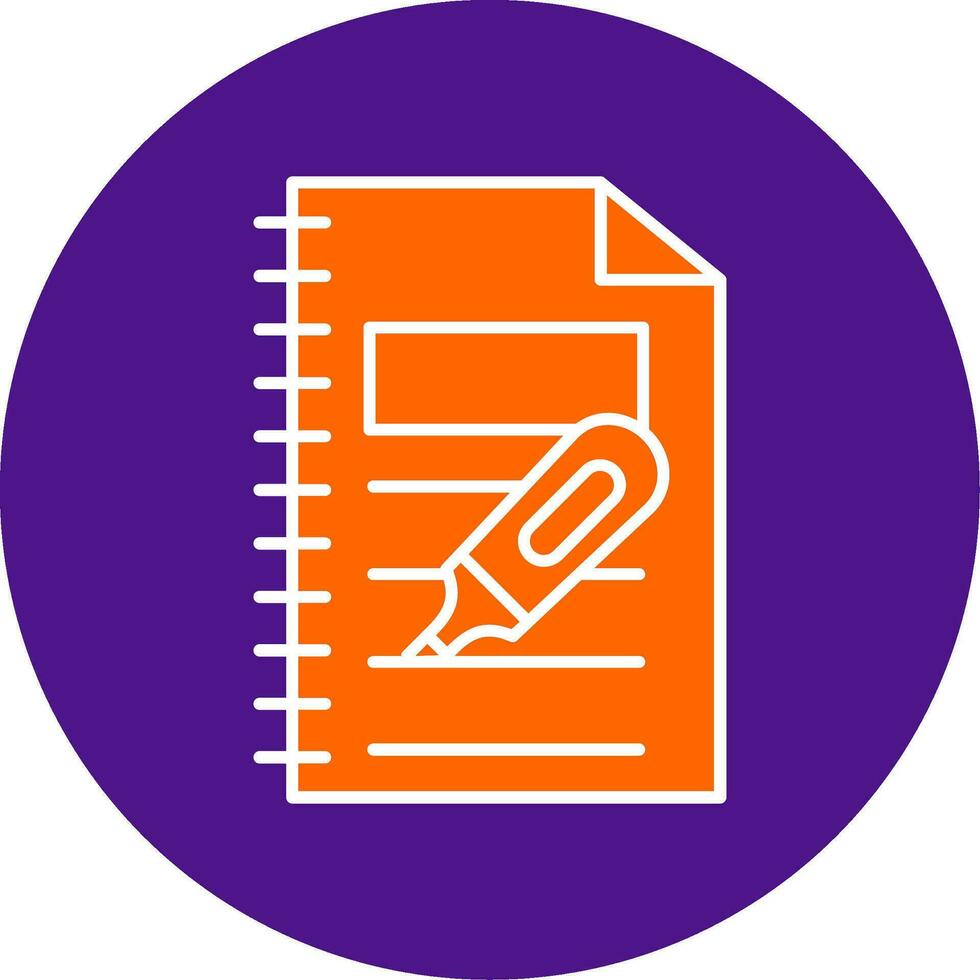 Highlighter Line Filled Circle Icon vector