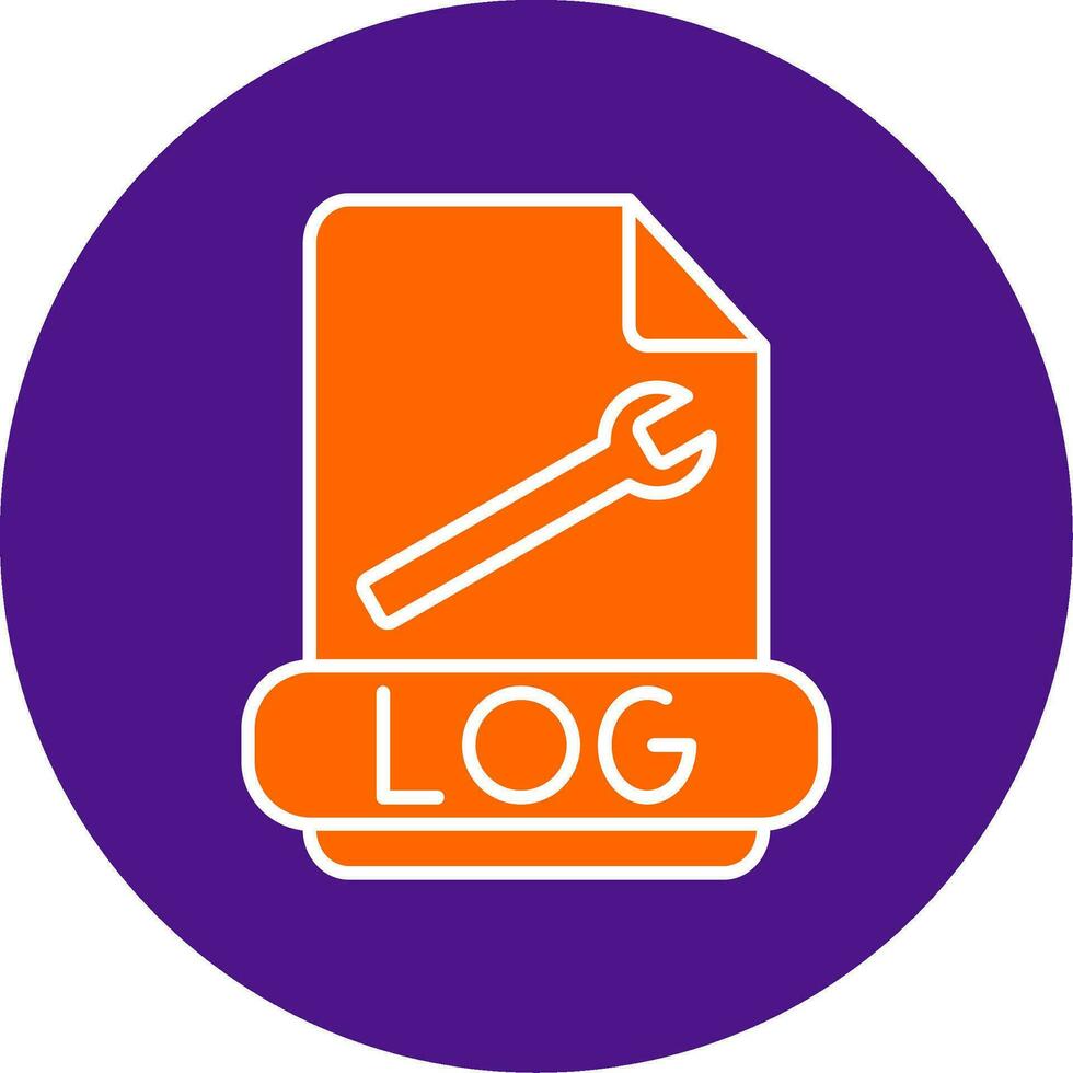 Log Format Line Filled Circle Icon vector