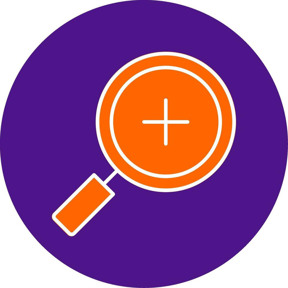 Zoom In Line Filled Circle Icon vector