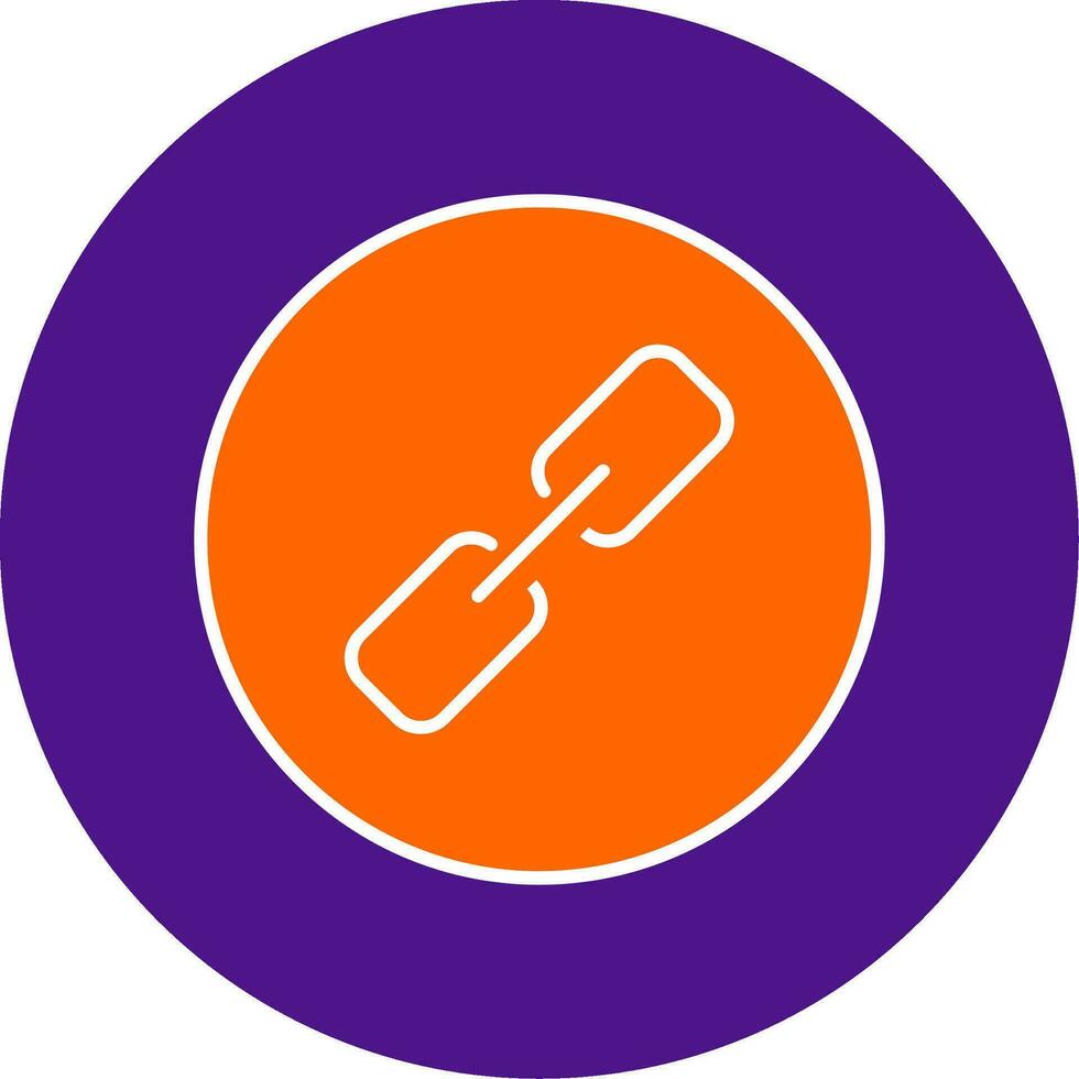 Link Line Filled Circle Icon vector