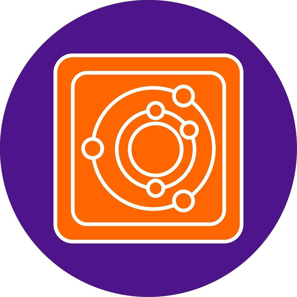 Radar Line Filled Circle Icon vector
