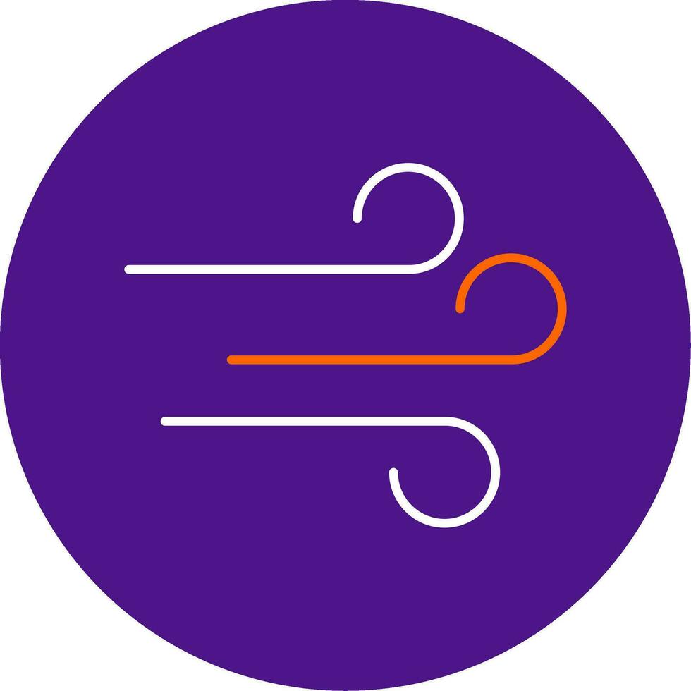 Wind Line Filled Circle Icon vector
