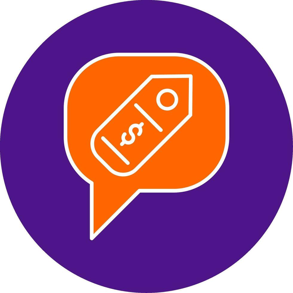 Chat Line Filled Circle Icon vector