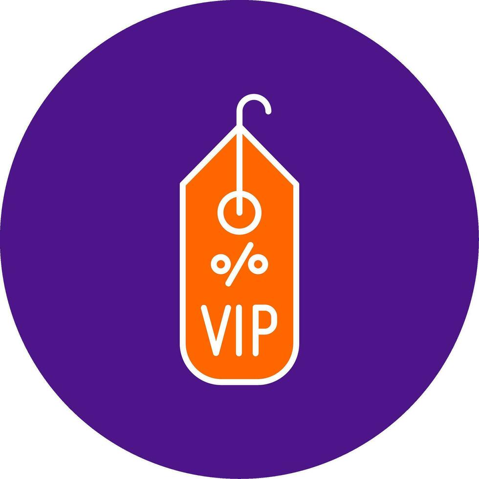 Vip Line Filled Circle Icon vector