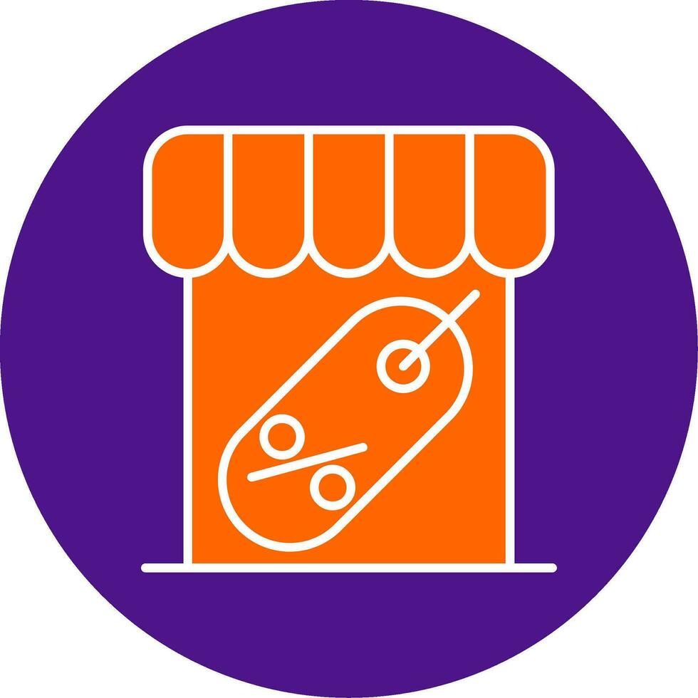 Marketplace Line Filled Circle Icon vector