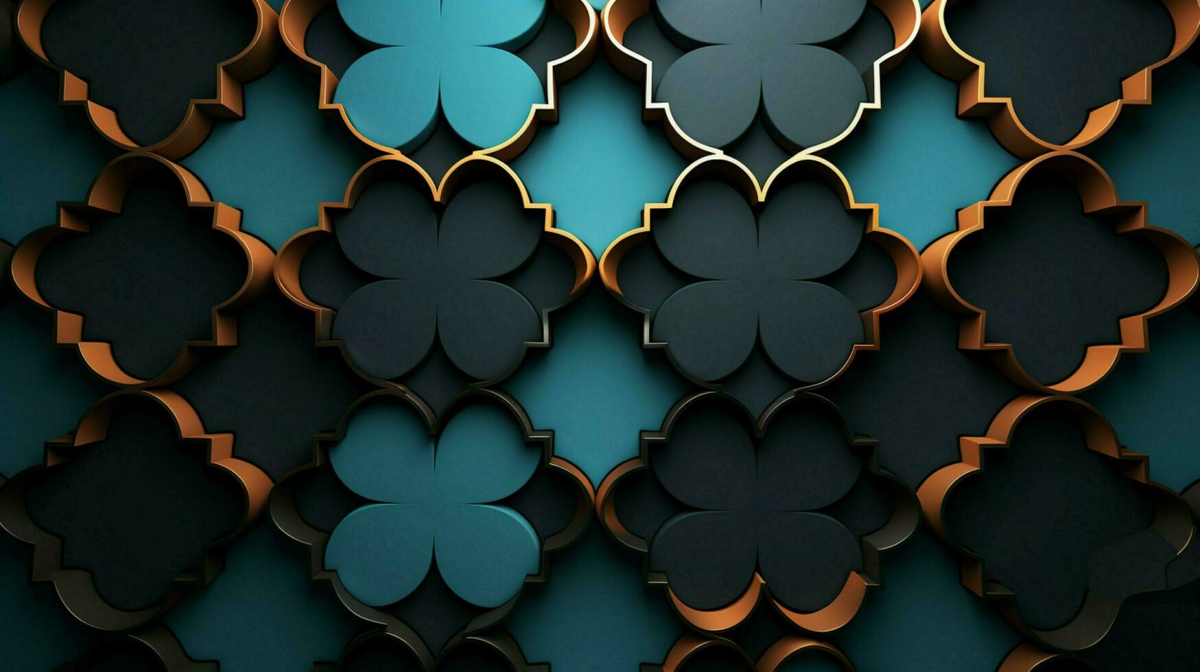 AI generated Quatrefoil Pattern Background photo