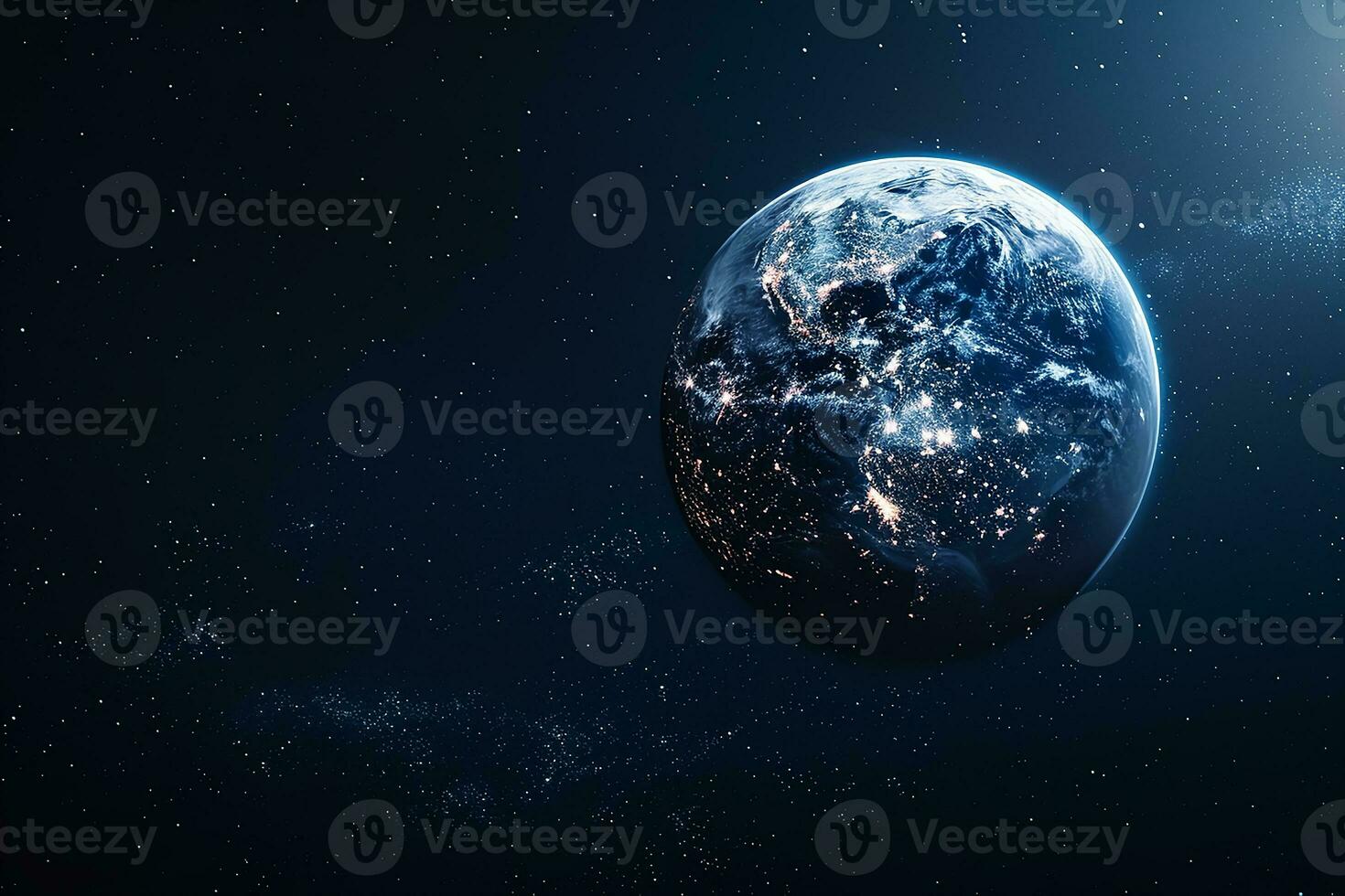 AI generated The planet earth view from space photo