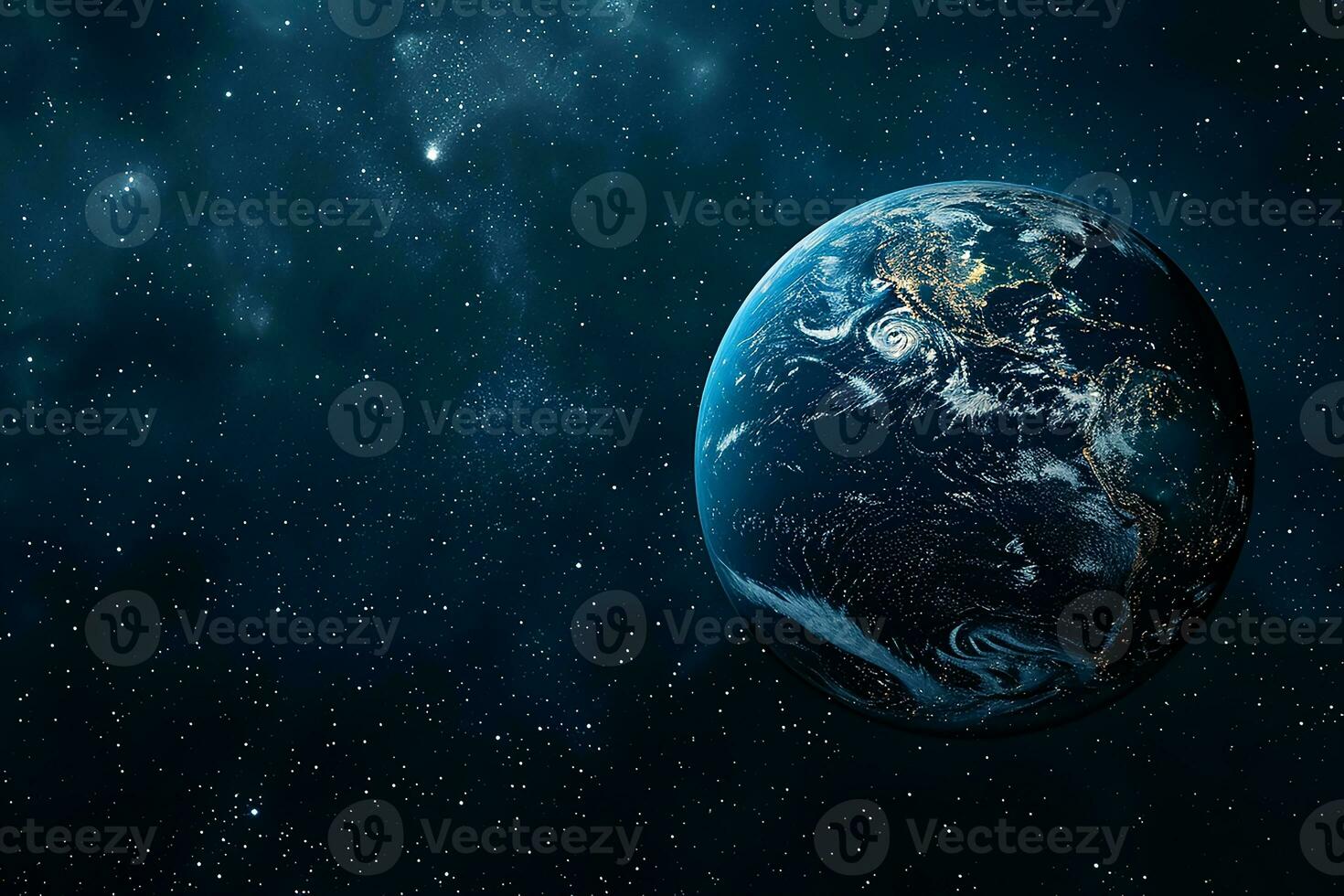 AI generated The planet earth view from space photo