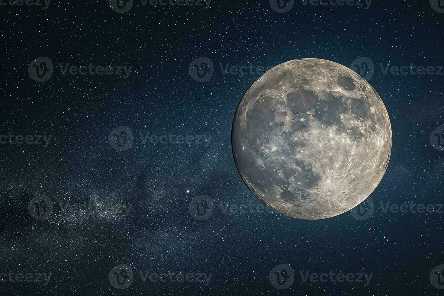 AI generated The Moon view from space photo