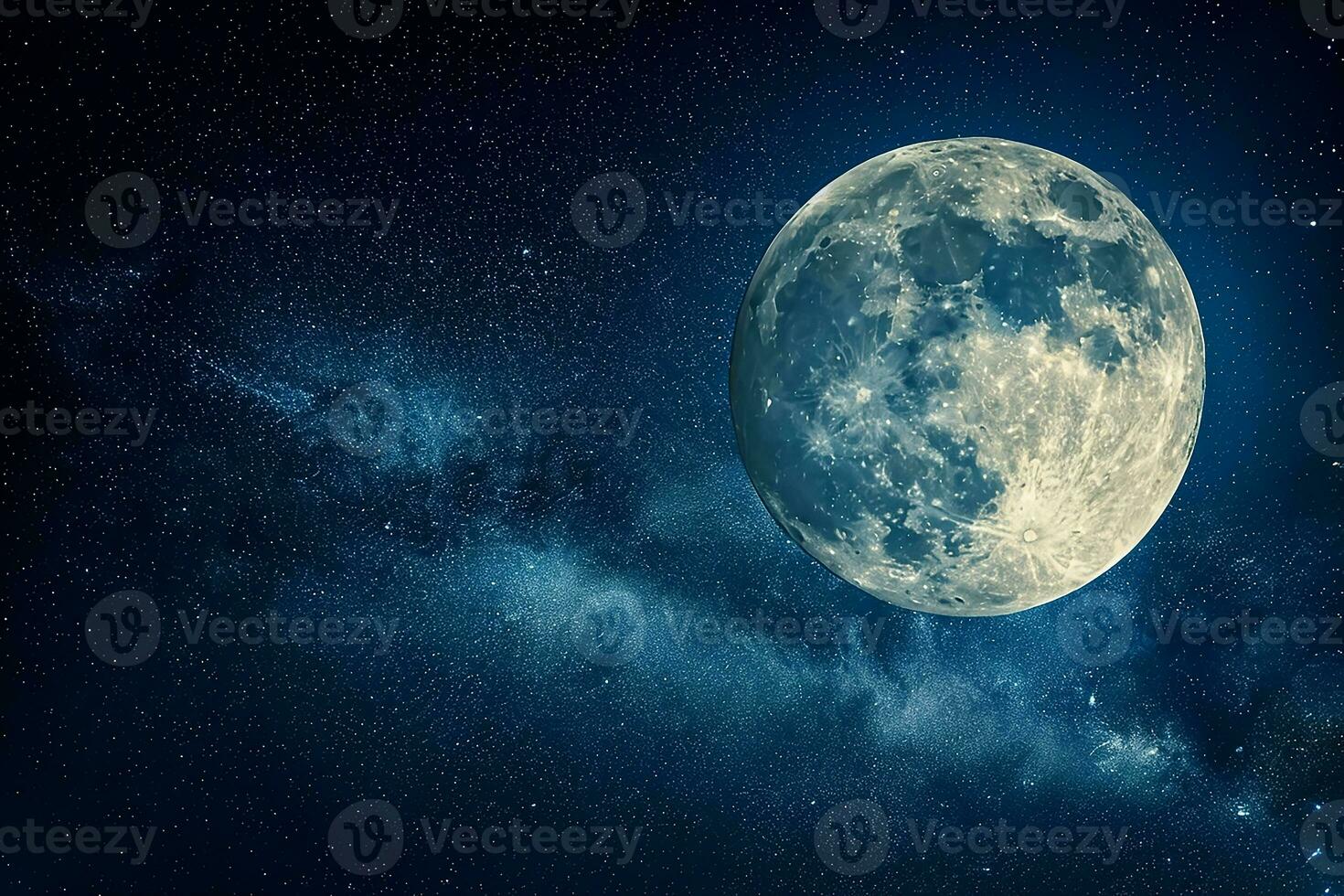 AI generated The Moon view from space photo