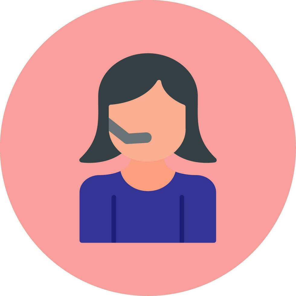 Call Center Agent Vector Icon