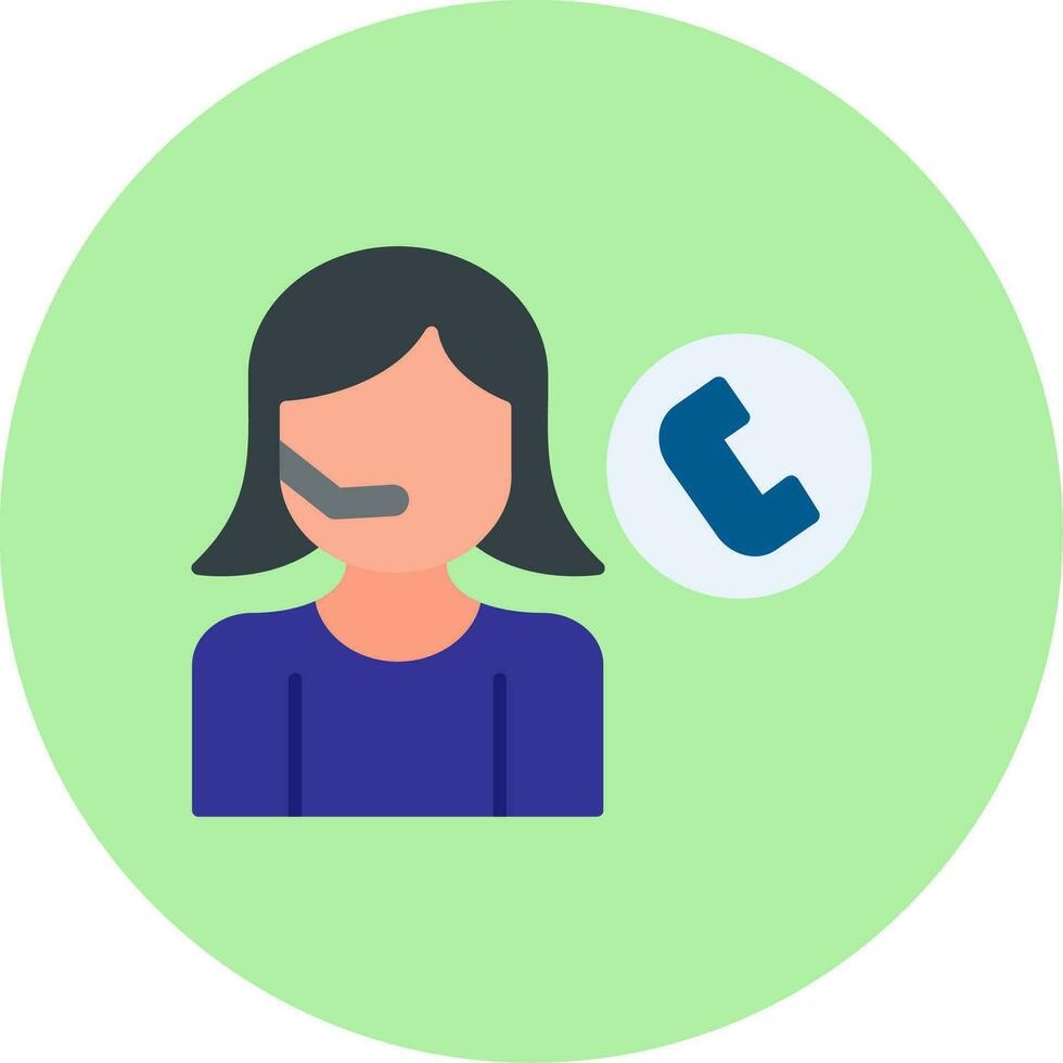 Call Center Agent Vector Icon