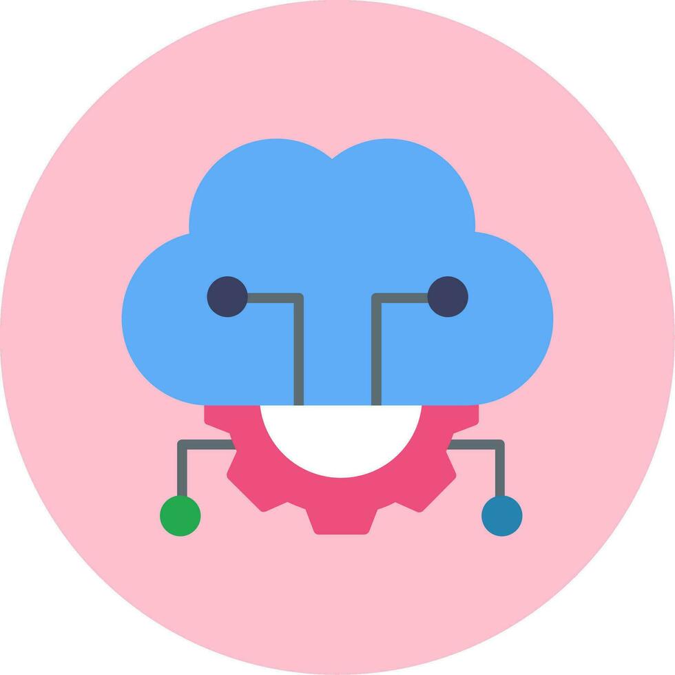 Cloud Server Settings Vector Icon