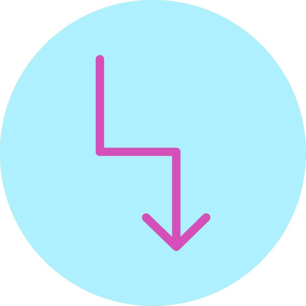 Zigzag Arrow Vector Icon