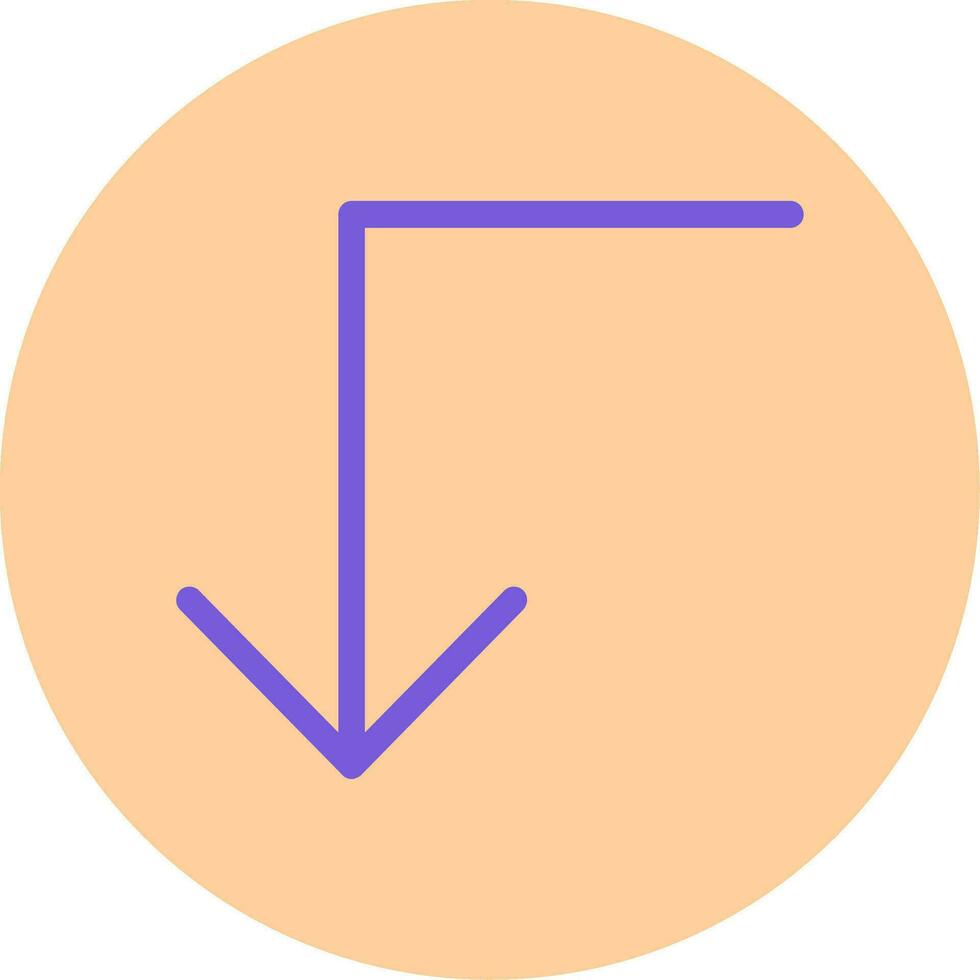 Turn Down Vector Icon