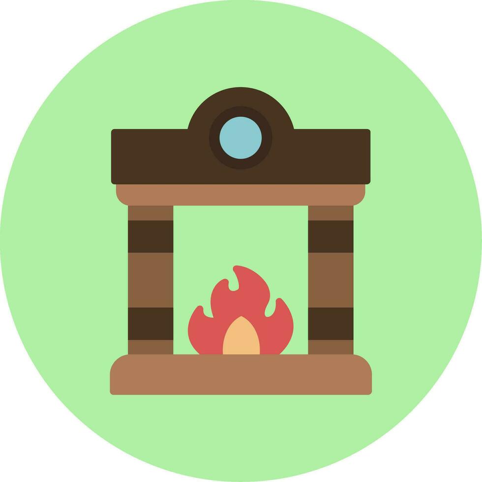 Fireplace Vector Icon