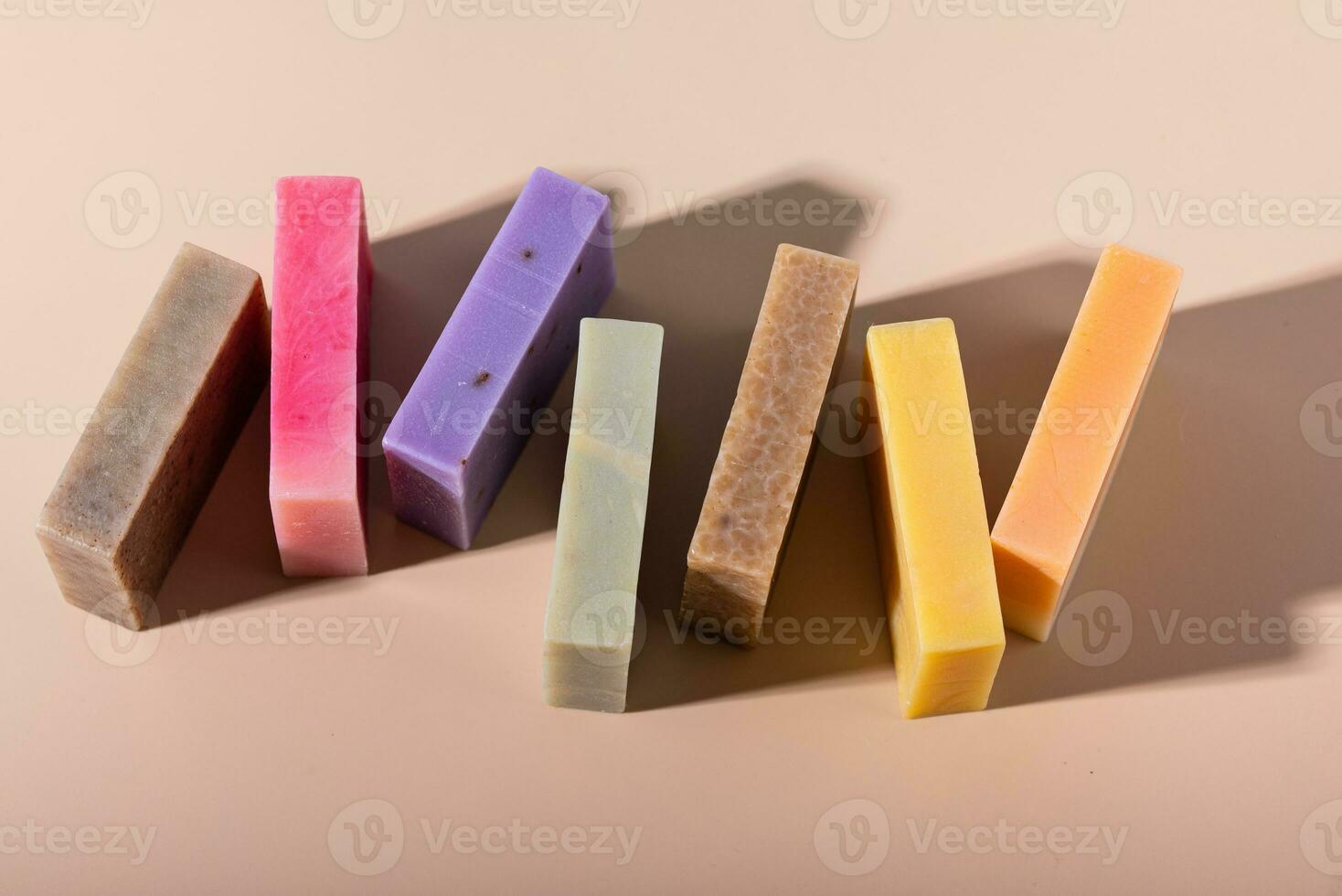 Eco cleaning with soap and sponges photo