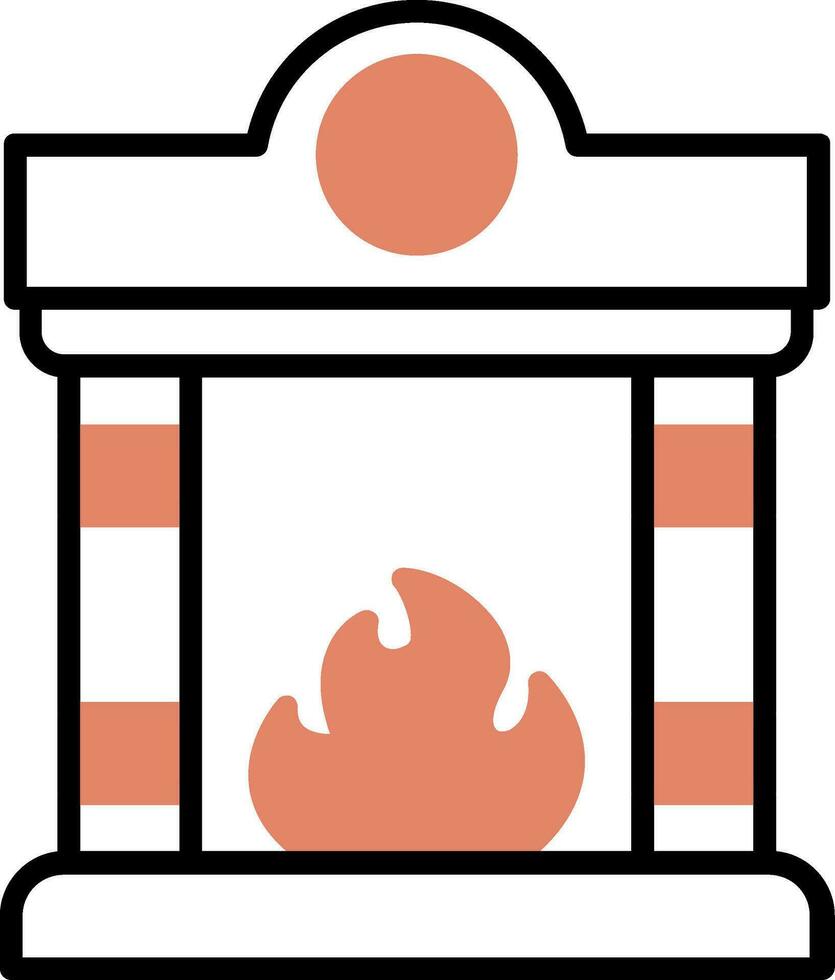 Fireplace Vector Icon