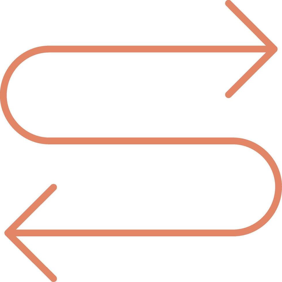 Zigzag Arrow Vector Icon