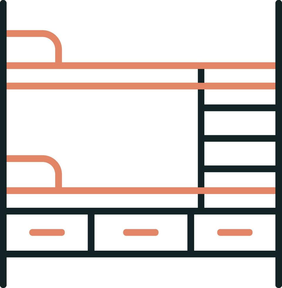 Bunk Bed Vector Icon