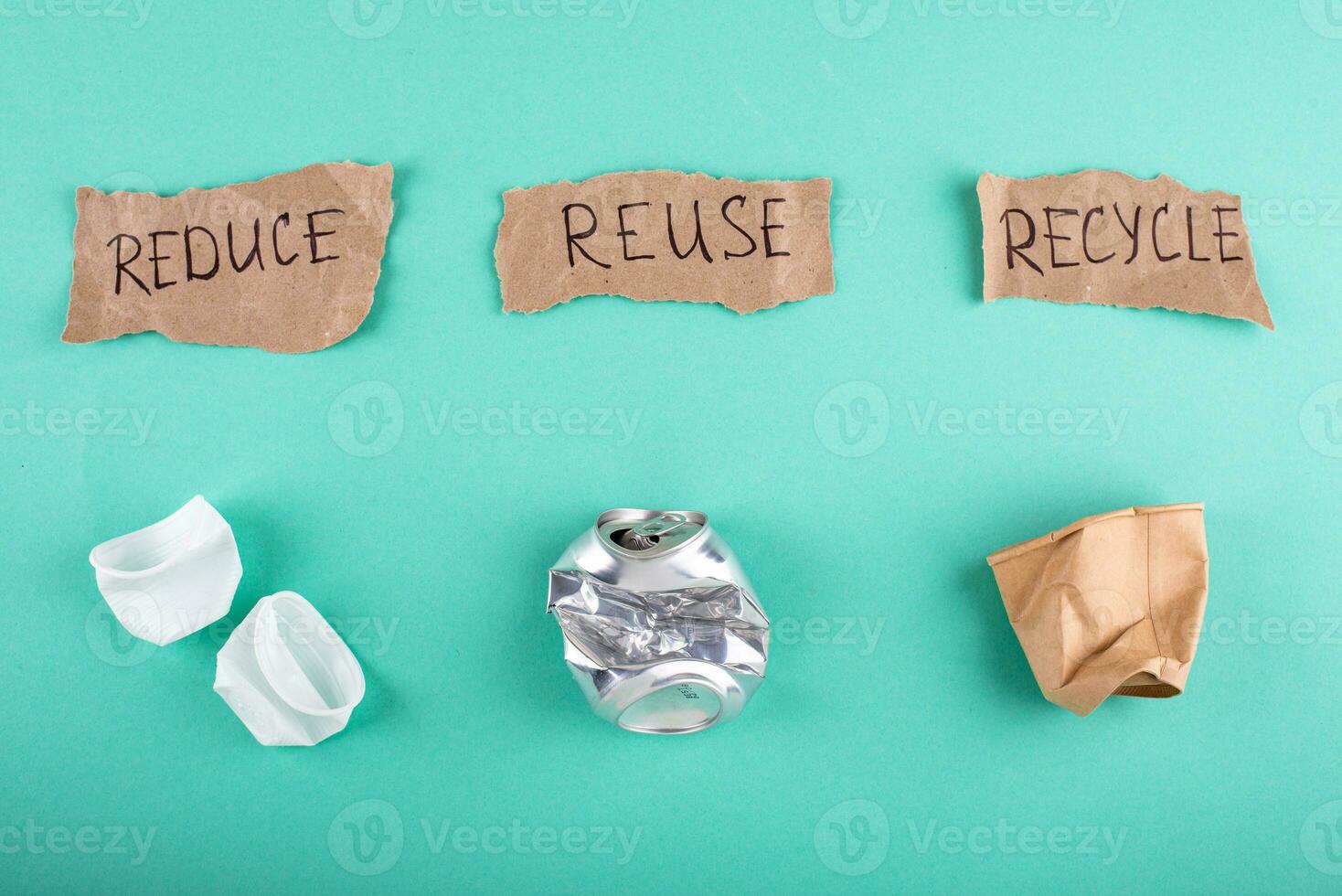 Reuse, reduce, recycle concept. Zero waste photo