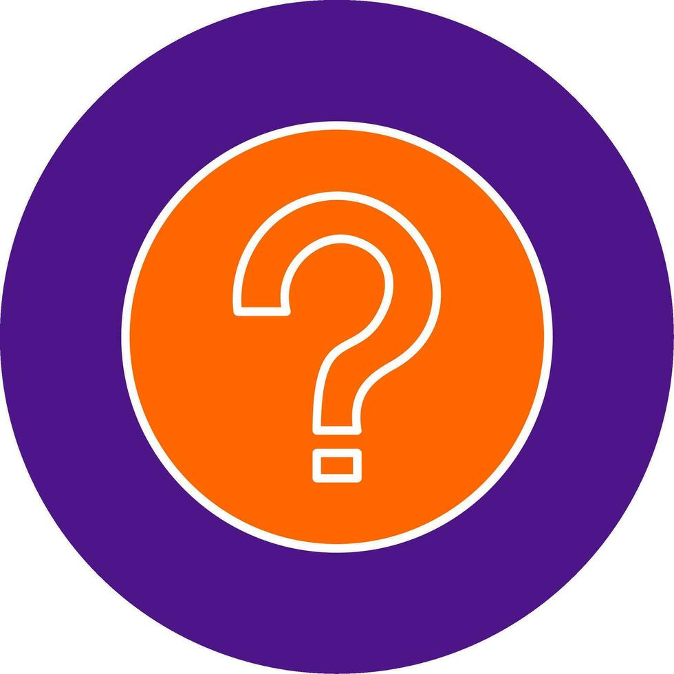 Question Line Filled Circle Icon vector
