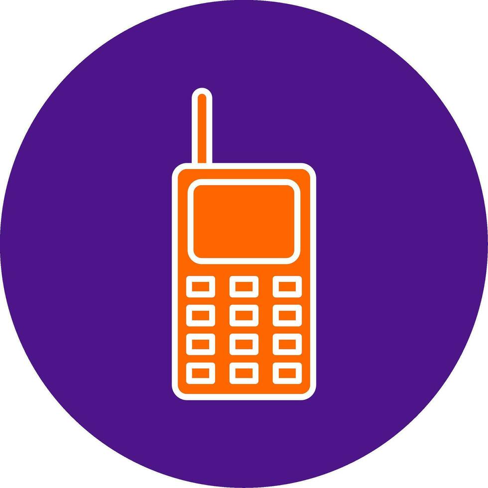 Walkie Talkie Line Filled Circle Icon vector