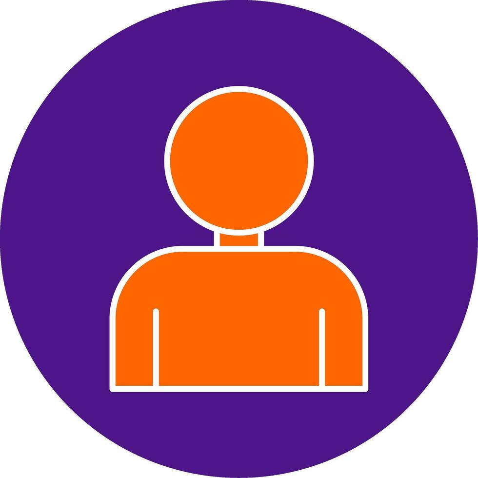 User Line Filled Circle Icon vector