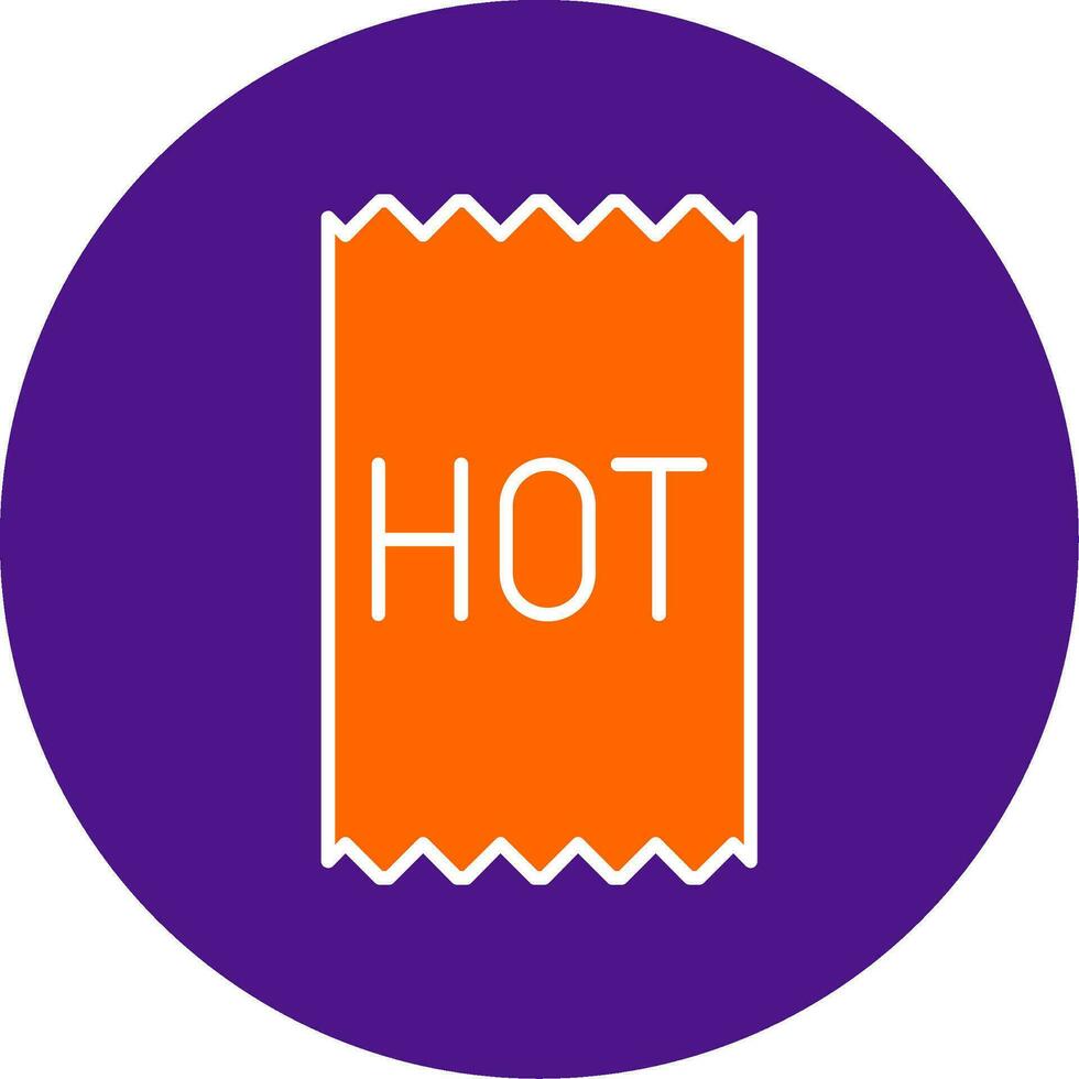 Hot Line Filled Circle Icon vector