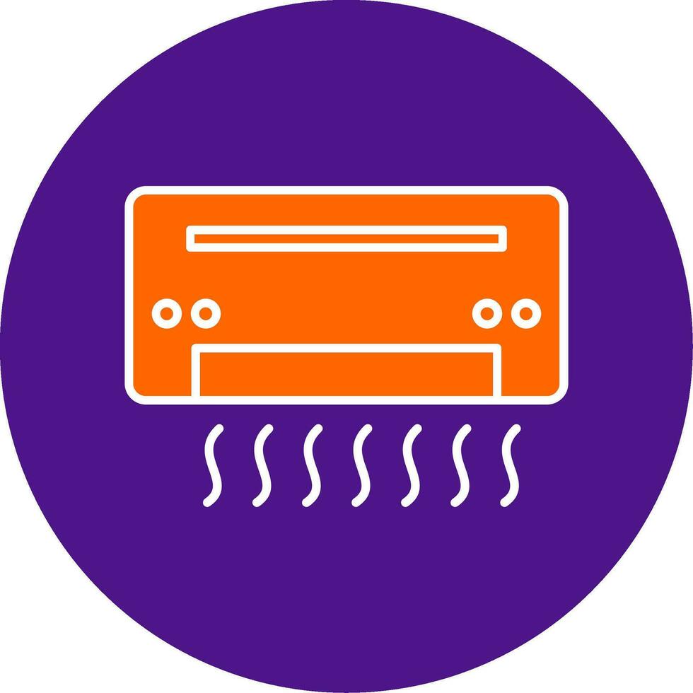 Air Conditioner Line Filled Circle Icon vector