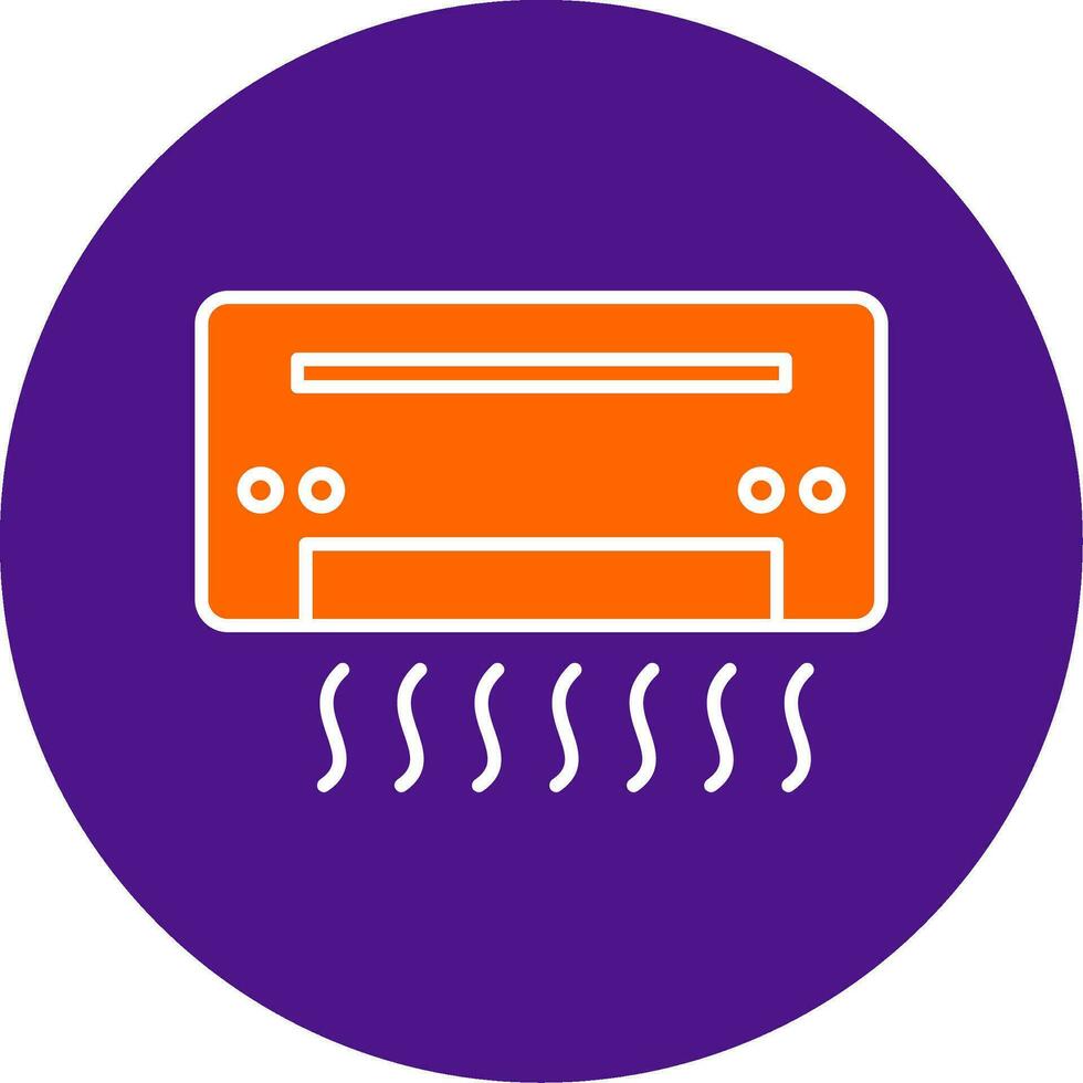 Air Conditioner Line Filled Circle Icon vector