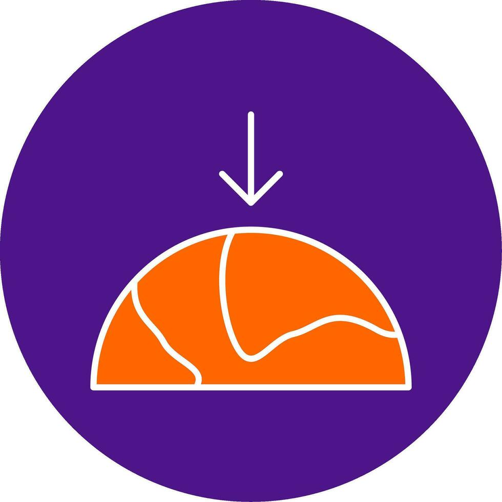 Gravity Line Filled Circle Icon vector