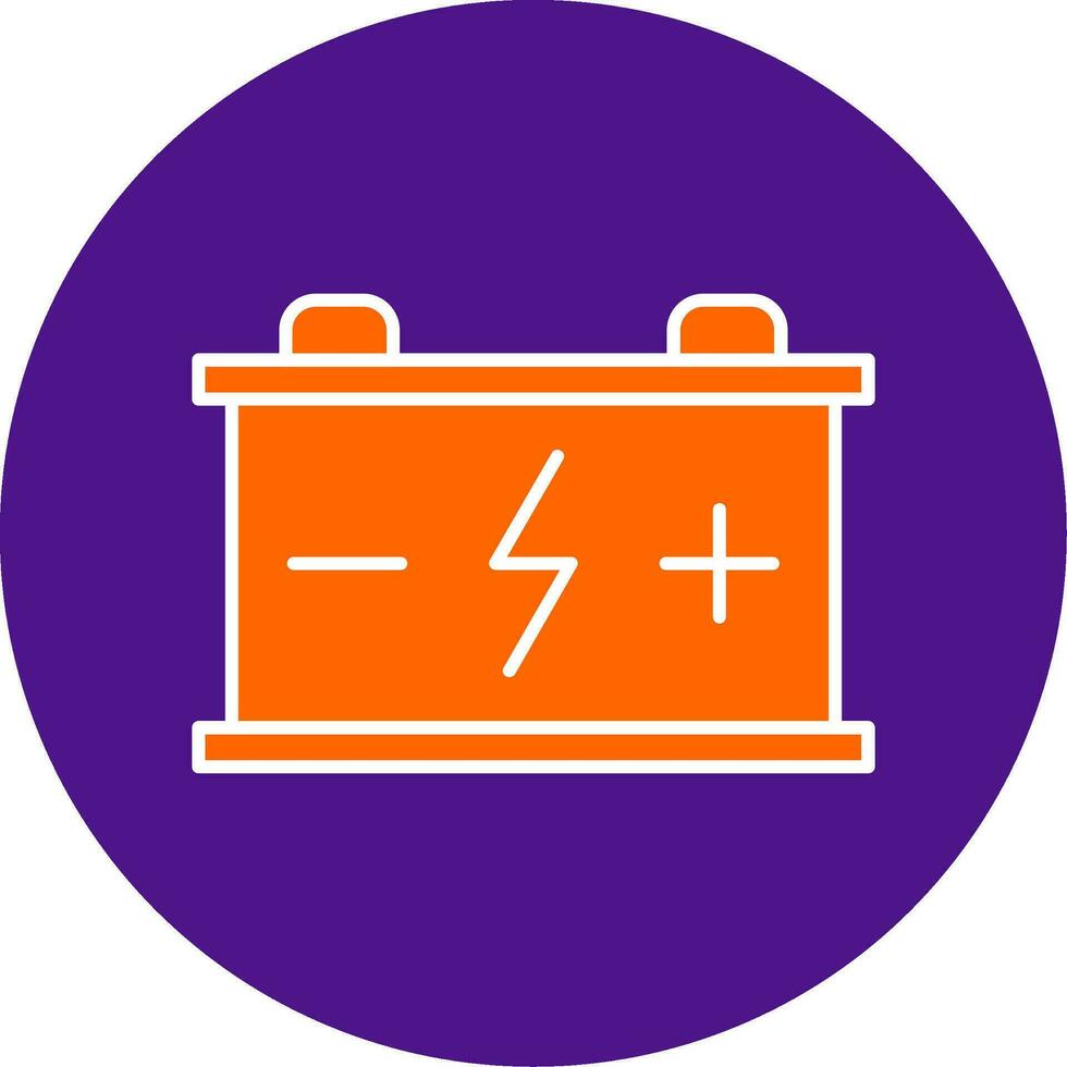 Battery Line Filled Circle Icon vector