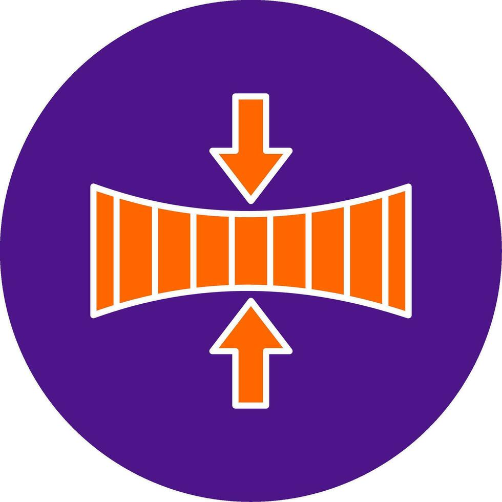 Elasticity Line Filled Circle Icon vector
