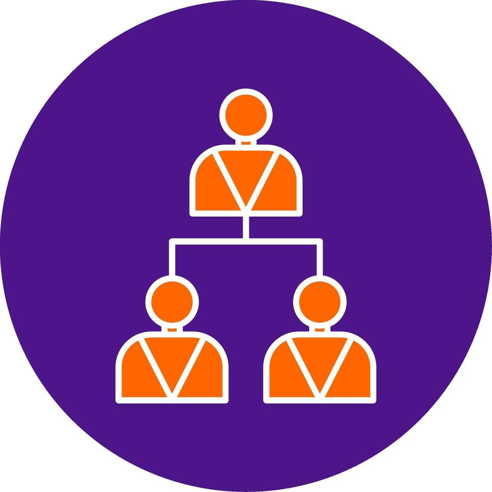 Hierarchy Line Filled Circle Icon vector